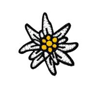Café Viereck ® Bundeswehr Edelweiß Edelweiss Patch Gestickt mit Klett - 4,5 cm x 4,5 cm