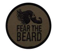 Café Viereck ® Bundeswehr Fun Patch Gestickt mit Klett - 7 cm - Fear The Beard