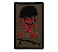 Café Viereck ® Bundeswehr Fun Patch Gestickt mit Klett - 8 cm x 5 cm - Keep Calm