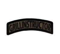 Café Viereck ® Bundeswehr Grillinstructor Fun Patch Gestickt mit Klett - 7 cm x 1,8 cm
