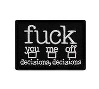 Café Viereck ® Bundeswehr Morale Patch Gestickt mit Klett - 7 cm x 5 cm - fuck decisions