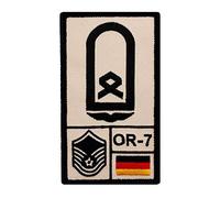 Café Viereck ® Hauptfeldwebel Luftwaffe Bundeswehr Rank Patch mit Dienstgrad - Gestickt mit Klett - 9,8 cm x 5,6 cm