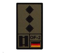 Café Viereck ® Hauptmann Bundeswehr Rank Patch mit Dienstgrad - Gestickt mit Klett - 9,8 cm x 5,6 cm