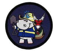 Café Viereck ® THW Technisches Hilfswerk Einhorn - Fun Patch Gestickt mit Klett - 8 cm