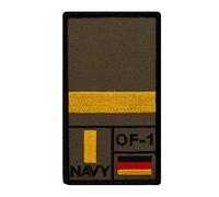 Café Viereck ® Leutnant zur See Bundeswehr Rank Patch mit Dienstgrad - Gestickt mit Klett - 9,8 cm x 5,6 cm