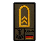 Café Viereck ® Oberbootsmann Marine Bundeswehr Rank Patch mit Dienstgrad - Gestickt mit Klett - 9,8 cm x 5,6 cm