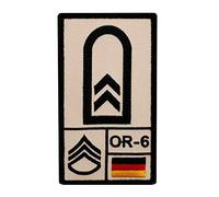 Café Viereck ® Oberfeldwebel Bundeswehr Rank Patch mit Dienstgrad - Gestickt mit Klett - 9,8 cm x 5,6 cm