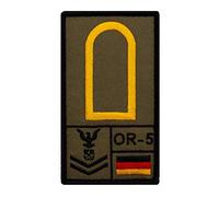 Café Viereck ® Obermaat Marine Bundeswehr Rank Patch mit Dienstgrad - Gestickt mit Klett - 9,8 cm x 5,6 cm