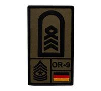 Café Viereck ® Oberstabsfeldwebel Bundeswehr Rank Patch mit Dienstgrad - Gestickt mit Klett - 9,8 cm x 5,6 cm