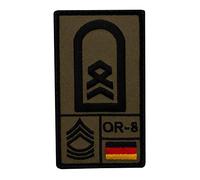 Café Viereck ® Stabsfeldwebel Bundeswehr Rank Patch mit Dienstgrad - Gestickt mit Klett - 9,8 cm x 5,6 cm