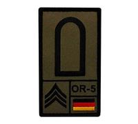 Café Viereck ® Stabsunteroffizier Bundeswehr Rank Patch mit Dienstgrad - Gestickt mit Klett - 9,8 cm x 5,6 cm