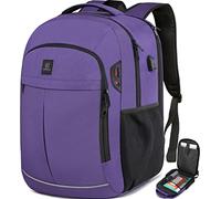 Cafele 17.3 Zoll Reise Notebook Rucksack, weibliche TSA freundliche wasserdichte Geschäftsreisetasche, tragen auf Rucksack, weibliche College Student Rucksack, lila