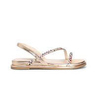 CAFèNOIR - Asymmetrische Sandalen Mit Mehreren Strasssteinen, Für Frauen, Farbe Gelb, Größe 37