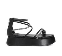 CAFèNOIR - Asymmetrische Sandalen Mit Mignon, Für Frauen, Farbe Schwarz, Größe 36