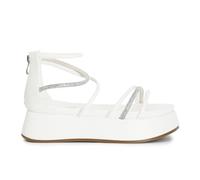 CAFèNOIR - Asymmetrische Sandalen Mit Mignon, Für Frauen, Farbe Weiss, Größe 36