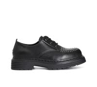 CAFèNOIR - Damen-Derbyschuhe Mit Mikrostollen Vorne, Für Frauen, Farbe Schwarz, Größe 38