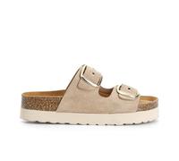 CAFèNOIR - Damen-Slipper aus Leder mit Schnallen, für Damen, sand, 36 EU