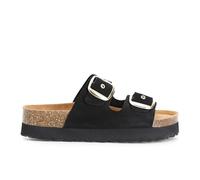 CAFèNOIR - Damen-Lederpantoffel Mit Schnallen, Für Frauen, Farbe Schwarz, Größe 35