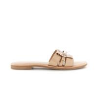 CAFèNOIR - Flache Ledersandalen Mit Schmuckschnalle, Für Frauen, Farbe Beige, Größe 39