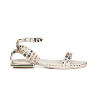 CAFèNOIR - Gilda Ledersandalen Mit Mehrfarbigen Nieten, Für Frauen, Farbe Beige, Größe 39