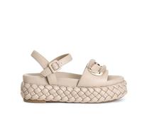 CAFèNOIR - Gilda Sandalen Mit Geflochtener Sohle Und Accessoire, Für Frauen, Farbe Grau, Größe 36