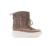 CAFèNOIR - Hohe Wildleder-Ankle-Boots Mit Fransen, Für Frauen, Farbe Grau, Größe 36