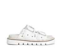 CAFèNOIR - Jeans-slipper Mit Doppelschnalle Weiß, Für Frauen, Farbe Weiss, Größe 39