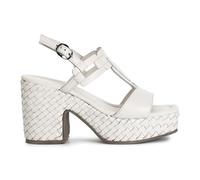 CAFèNOIR - Keilsandalen Aus Geflochtenem Leder In T-Form, Für Frauen, Farbe Beige, Größe 36