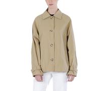 CAFèNOIR - Kurzärmeliger Trenchcoat Raglan-Jacke aus Baumwolle, für Damen, Farbe Cookie, Biskuit, 38