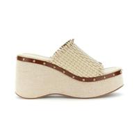 CAFèNOIR - Ledersandalen Mit Keilabsatz Beige, Für Frauen, Farbe Beige, Größe 38