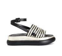 CAFèNOIR - Ledersandalen Mit Mehreren Riemen, Für Frauen, Farbe Schwarz, Größe 35