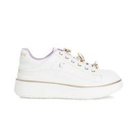 CAFèNOIR - Ledersneaker Mit Strass-Accessoires, Für Frauen, Farbe Weiss, Größe 41