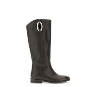 CafèNoir - Lederstiefel mit goldfarbenem Accessoire für Damen, Farbe T.moro, T Moro, 38 EU