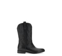 CAFèNOIR - Lederstiefeletten Mit Hohem Reliefdesign, Für Frauen, Farbe Schwarz, Größe 37