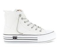 CAFèNOIR - Mittelhohe Canvas-Sneaker Mit Strass-schnürsenkeln Weiß, Für Frauen, Farbe Weiss, Größe 38