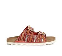 CAFèNOIR - Pantoffel Mit Doppelter Schnalle Und Stickerei, Für Frauen, Farbe Rot, Größe 35