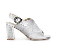 CAFèNOIR - Sabot-Sandalen Mit Schnürung Hinten Und Kordelstickerei, Für Frauen, Farbe Grau, Größe 38