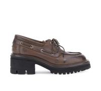 CAFèNOIR - Schnürmokassins Aus Leder Mit Profilsohle, Für Frauen, Farbe Braun, Größe 36