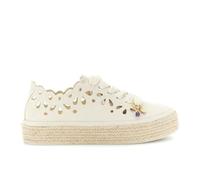 CAFèNOIR - Schnürsneaker Aus Perforiertem Stoff, Für Frauen, Farbe Beige, Größe 36