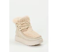 CAFèNOIR Schnürstiefelette in beige in Größe: 42 für Damen