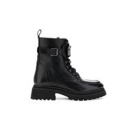 CAFèNOIR - Schnürstiefeletten Aus Leder Mit Metallaccessoire, Für Frauen, Farbe Schwarz, Größe 39