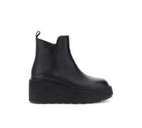 CAFèNOIR - Schwarze Plateau-Ankle-Boots Aus Leder, Für Frauen, Farbe Schwarz, Größe 37