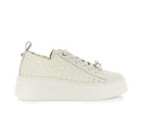CAFèNOIR - Sneaker Aus Beschichtetem Leder Und Gewebtem Ripsband Off Weiß, Für Frauen, Farbe Weiss, Größe 37
