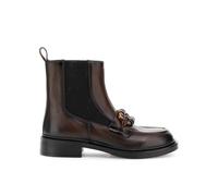 CafèNoir - Stiefeletten aus Leder mit Gummiband und Wickelzubehör für Damen, Farbe T.moro, T Moro, 40 EU