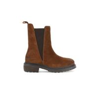 CAFèNOIR - Stiefeletten Aus Wildleder Mit Asymmetrischen Gummibändern, Für Frauen, Farbe Braun, Größe 39