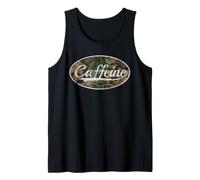 Caffeine Camo Vintage Energy Coffee Lover Graphic Tank Top