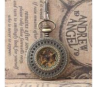 CAFIEDR Taschenuhr Machen Sie die alte Hohle echte Retro-Clamshell Geschnitzte Qualität männliche und weibliche Studenten hängende Kette mechanische Uhr halbautomatische mechanische Taschenuhr