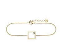 cai Armband 925 Sterling Silber gelb vergoldet Rechteck Zirkonia Einheitsgröße