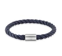 CAÏ Armband »Edelstahl Textilband Navy blau 23cm«