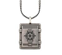 CAÏ Kette mit Anhänger »925/- Silber matt oxidiert Sailor Wappen«